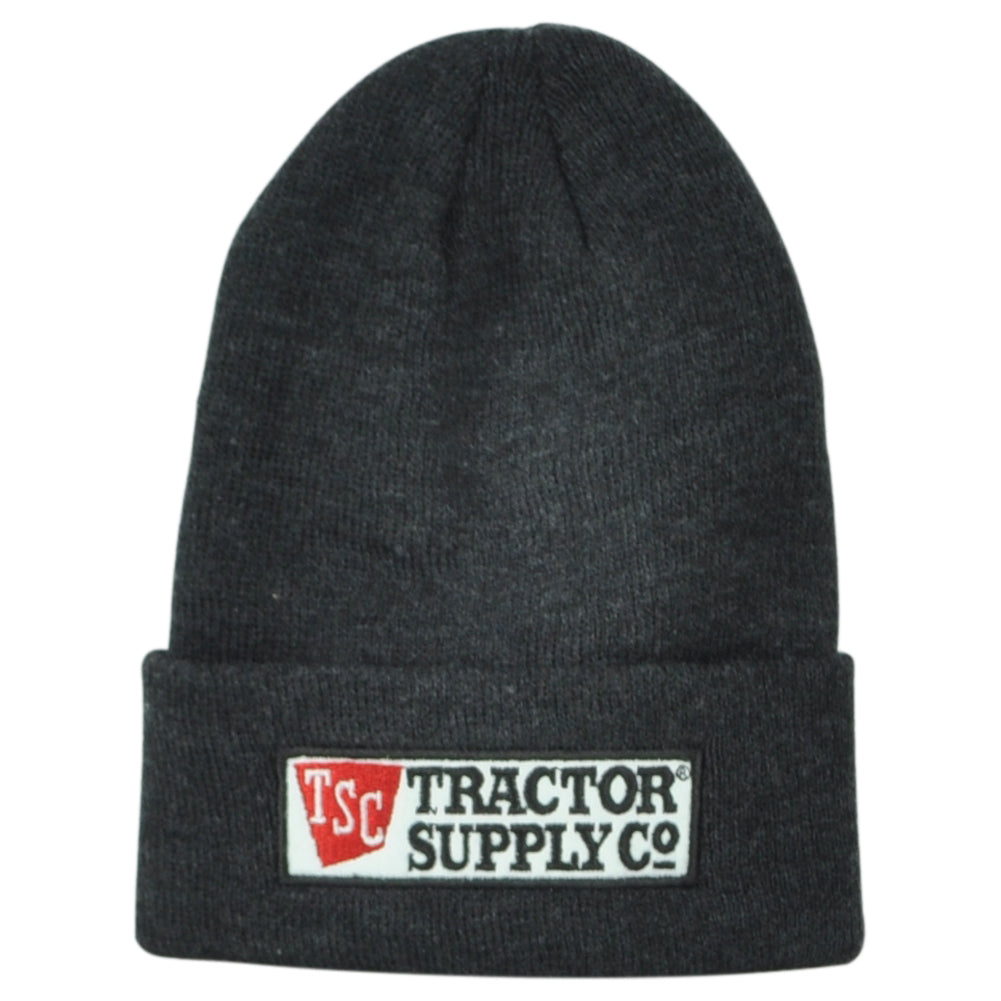 TSC Tractor Supply Co Charcoal Cuffed Winter Adults OSFA Acrylic Beanie Knit