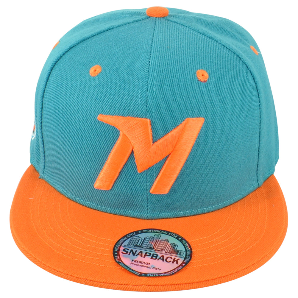 Miami Florida Dolphins Theme Football Snapback Flat Bill Adults Men Hat Cap
