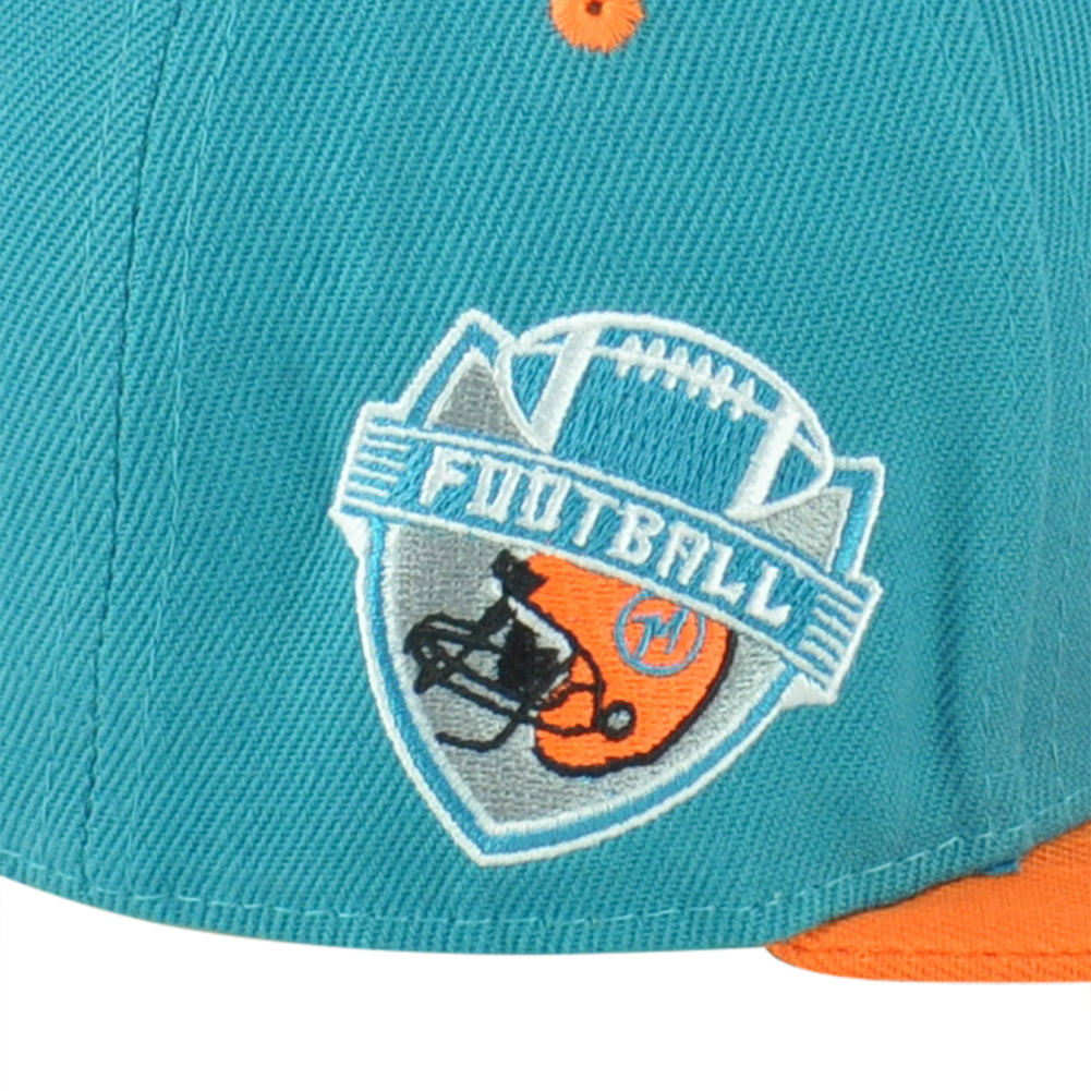 Miami Florida Dolphins Theme Football Snapback Flat Bill Adults Men Hat Cap