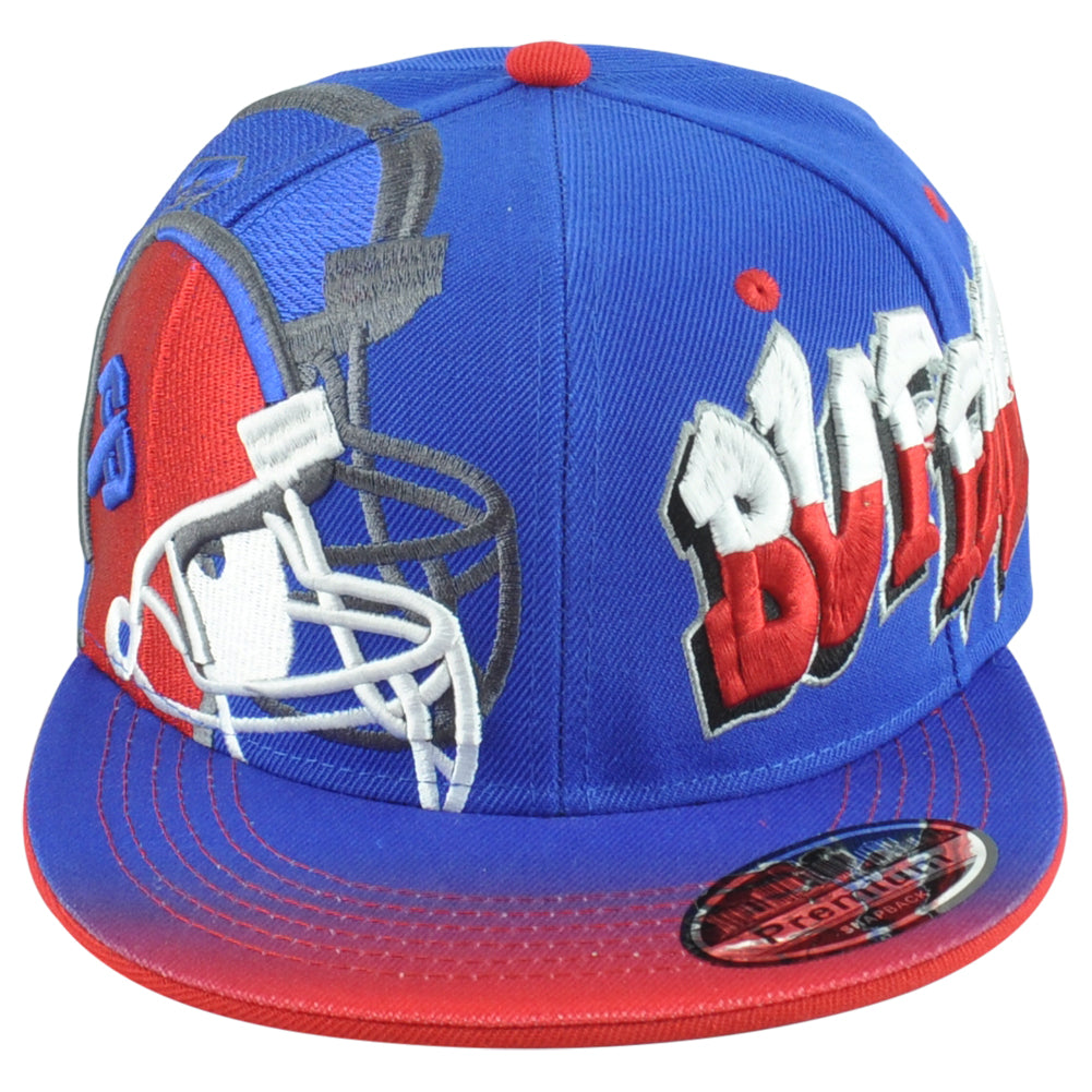 Buffalo Bills Theme Football State Flat Bill Adults Snapback Hat Cap New York