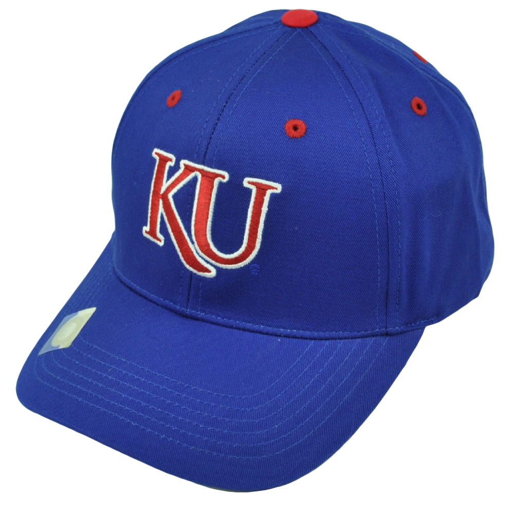 NCAA Kansas Jayhawks Blue Hat Cap Adjustable KU Captivating Headgear Twill Cotton