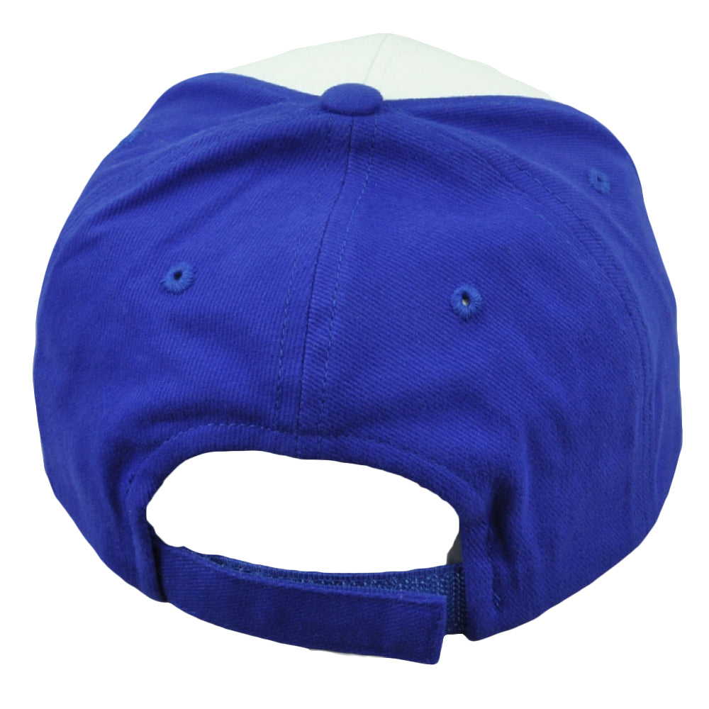 NCAA Kansas Jayhawks Royal Blue White 2 Tone Hat Cap Adjustable KU Curved Bill