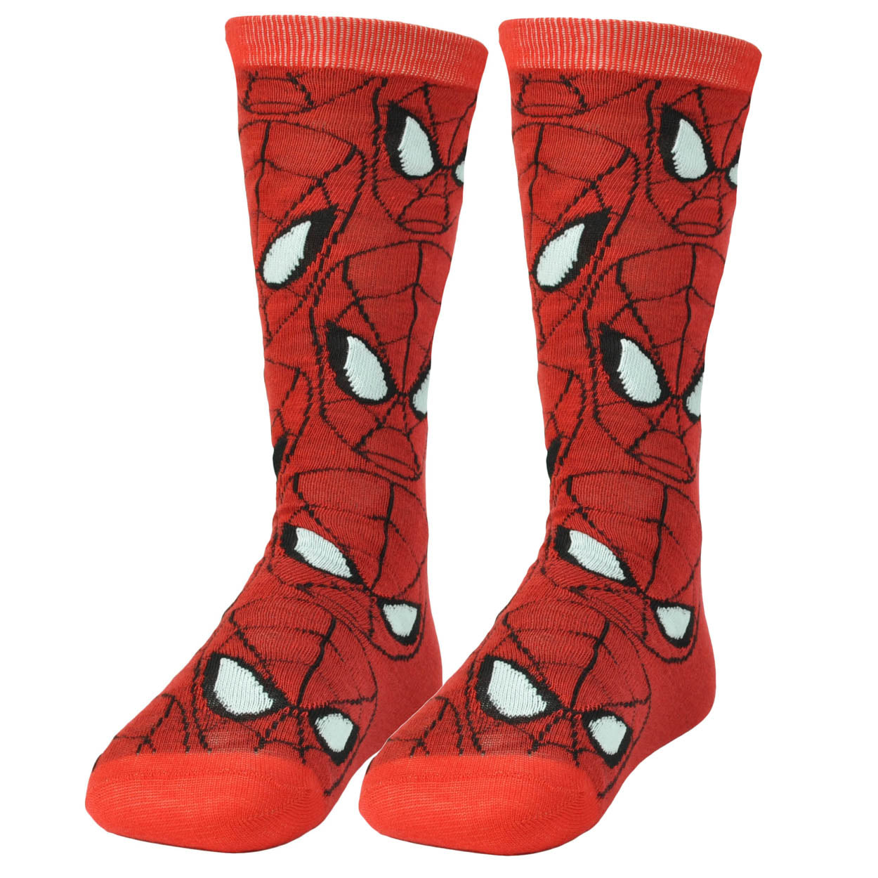 Marvel Spiderman Long Sock Size 6-12 Super Hero Comic Book Cartoon Red Movie