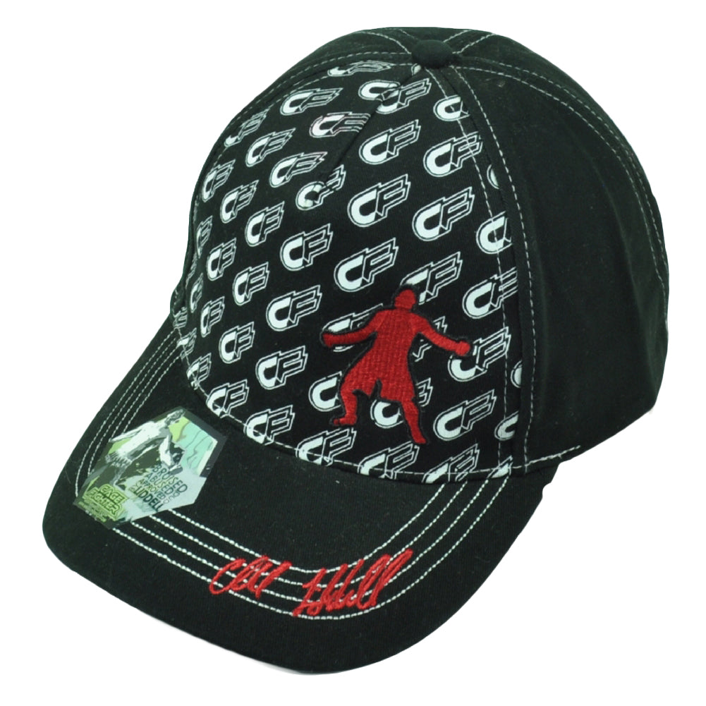 Cage Fighter Martial Arts Chuck Liddell Black Snapback Curved Bill Hat Cap UFC