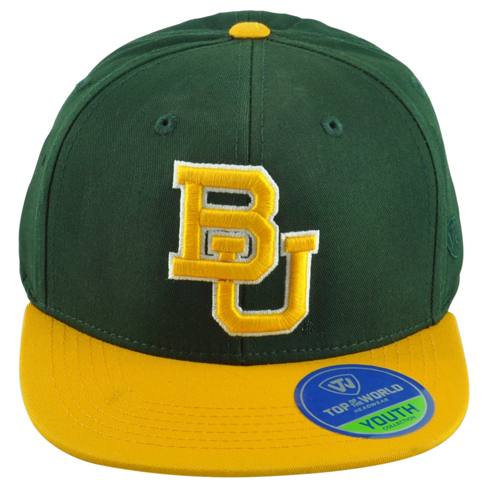 NCAA TOW Baylor Bears BU Flat Bill Snapback Two Colors Youth Kids Hat Cap