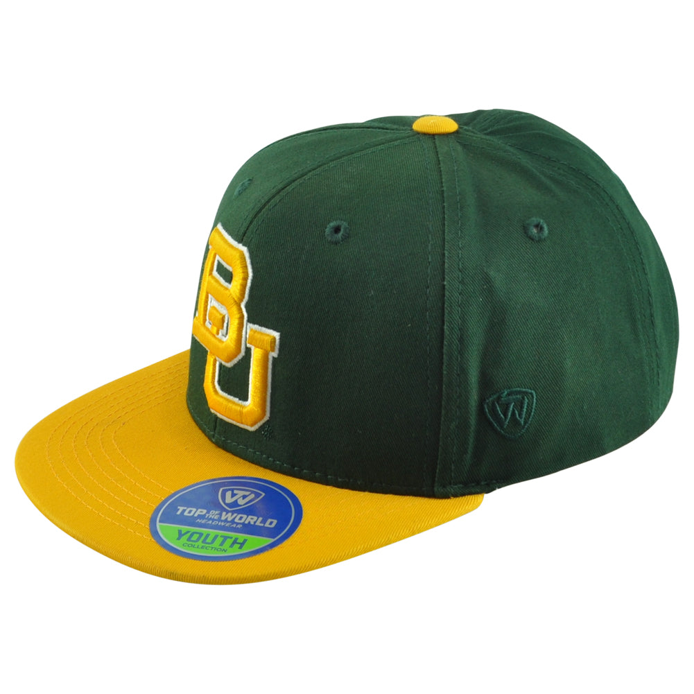 NCAA TOW Baylor Bears BU Flat Bill Snapback Two Colors Youth Kids Hat Cap