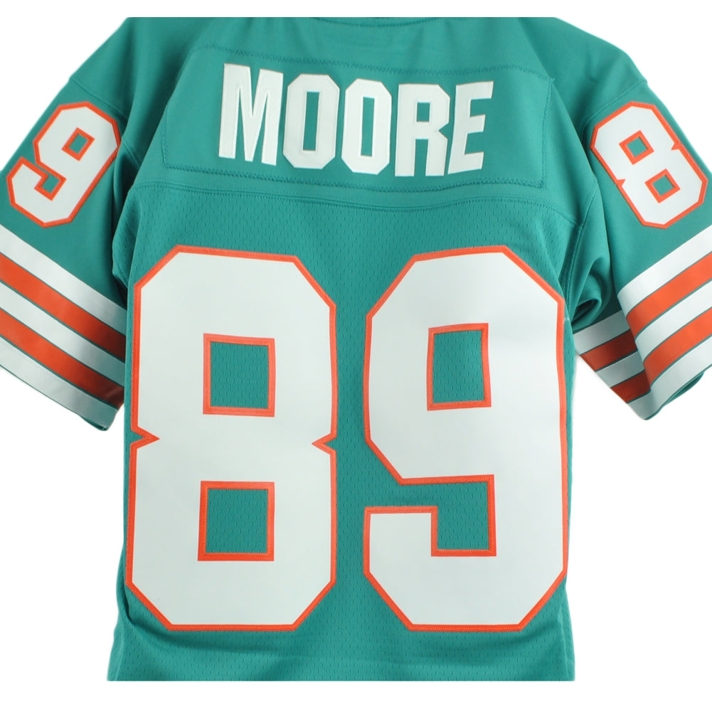 NFL Mitchell & Ness Throwback 84 Miami Dolphins Nat Moore #89 Teal Jersey