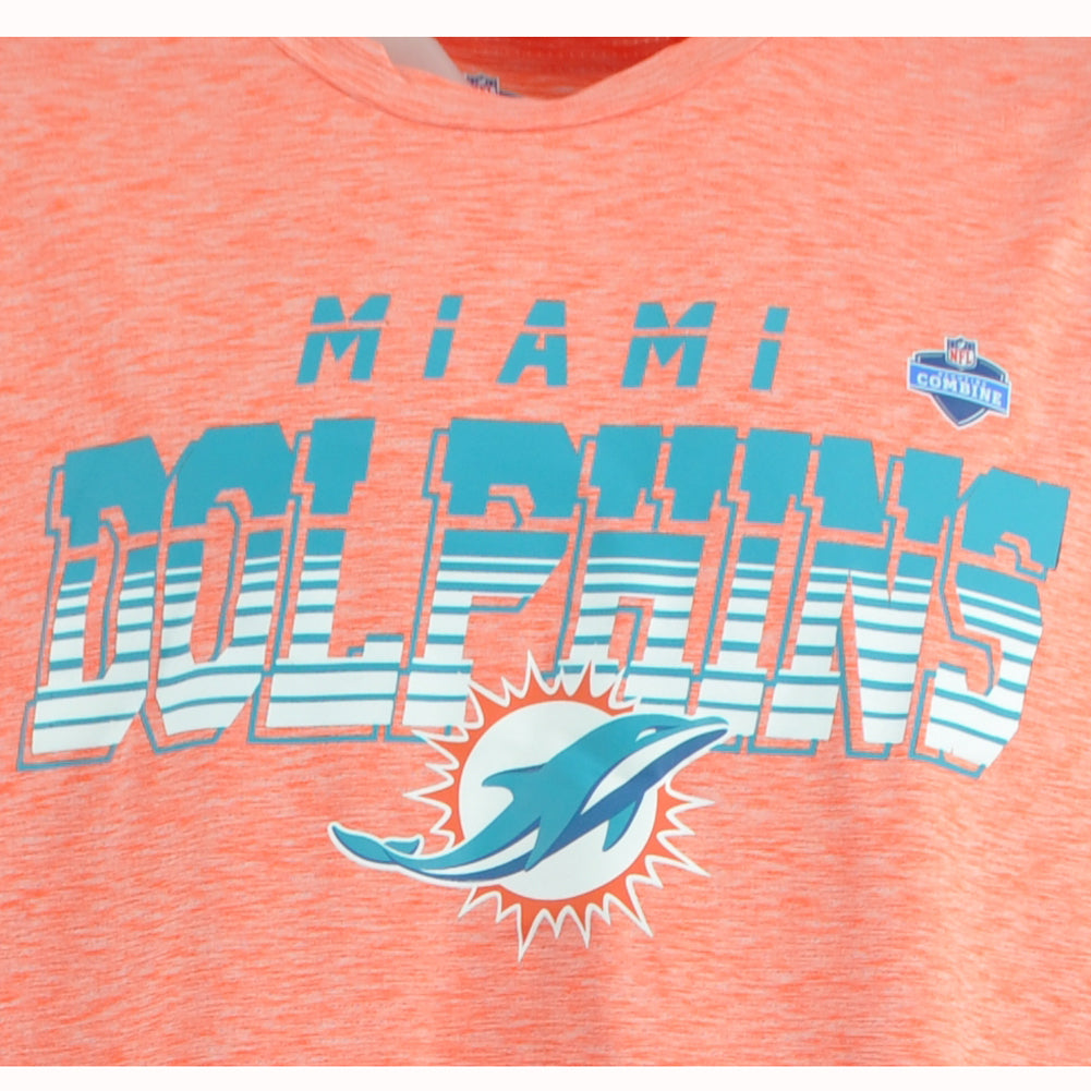 NFL Miami Dolphins Dry Fit Orange Scouting Combine Men Adults Tshirt Tee