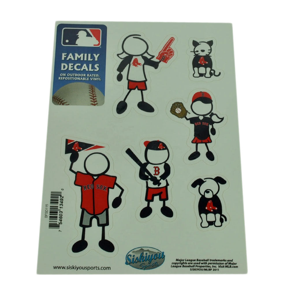MLB Boston Red Sox Family Decal Set Car Repositionable Vinyl Automobile