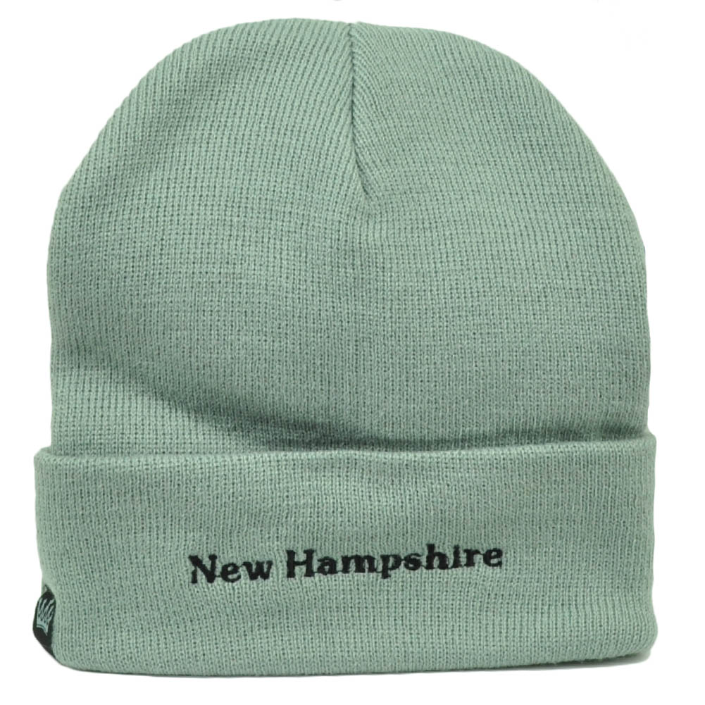 Moose New Hampshire Cuffed Thick Knit Beanie Granite State City USA Gray America