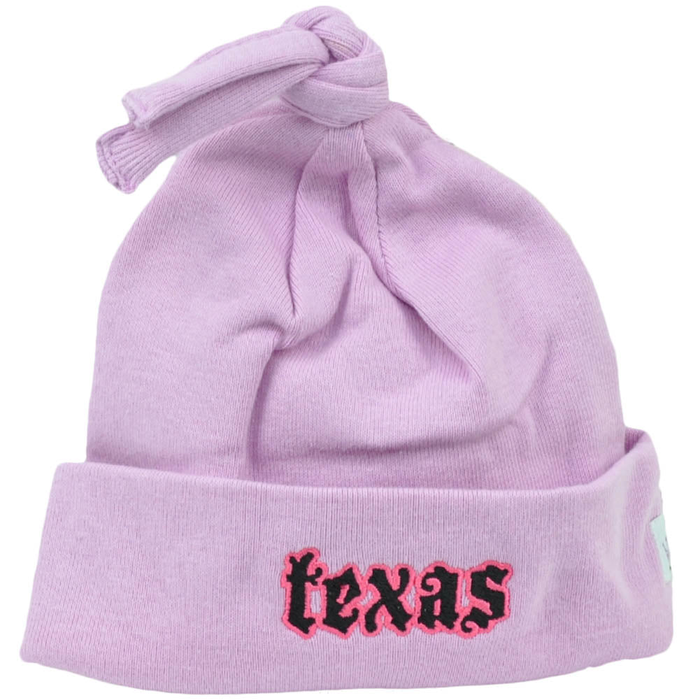 Texas Lone Star State USA Big Lilac Knit Beanie Infant Cuffed Baby Hat Cotton