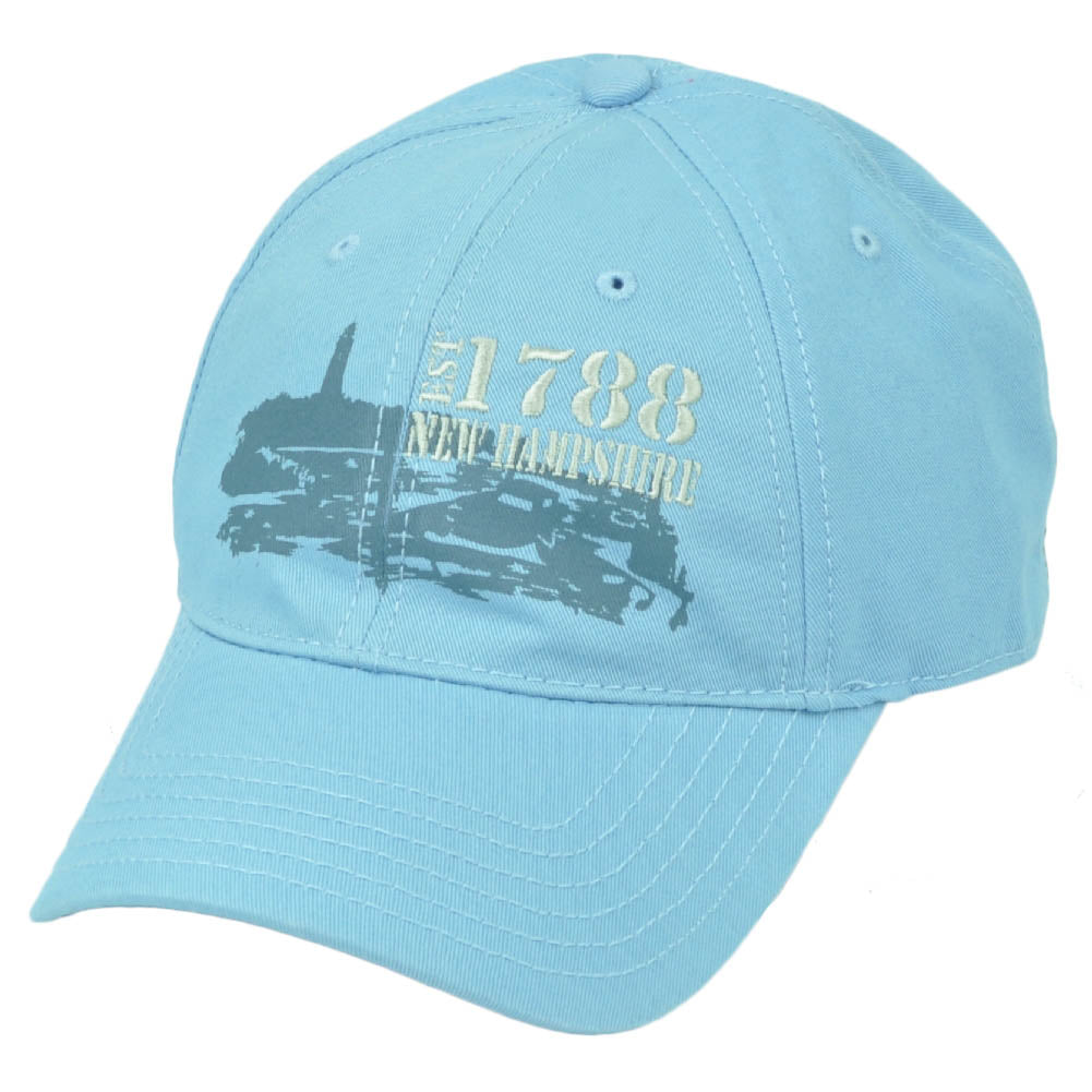 New Hampshire Est 1788 Baby Blue Granite State USA America Hat Cap Adjustable