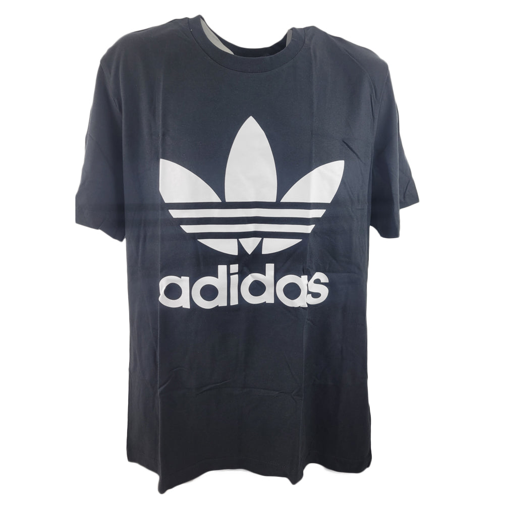 Adidas Original Brand Logo Adults Black Short Seeve Crew Neck Tshirt Tee