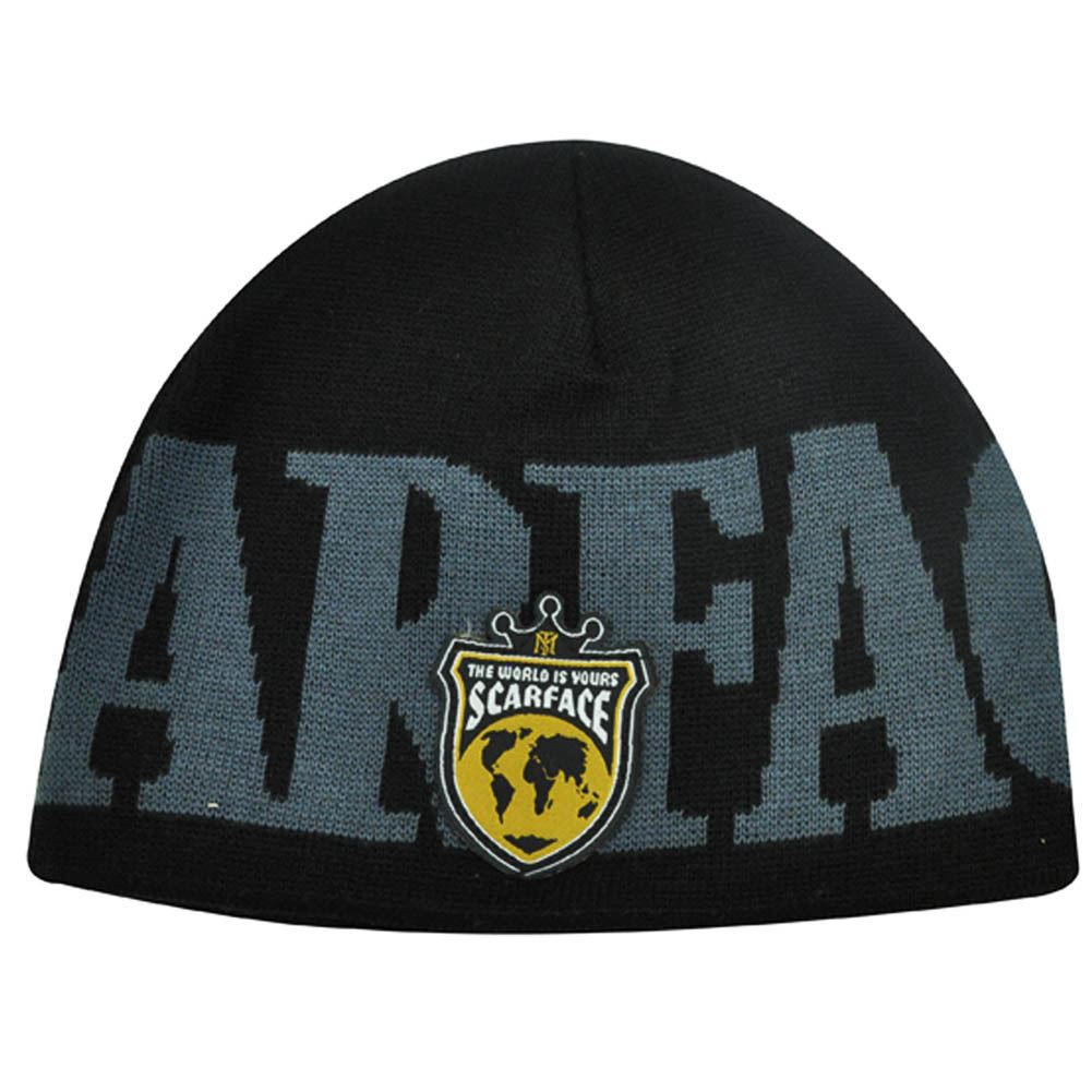AL PACINO SCARFACE WORLD IS YOURS BEANIE KNIT HAT BLACK