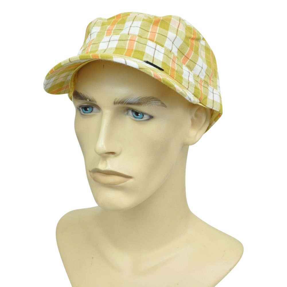 Peter Grimm Plaid Fatigue Military Style Cadet Fitted Hat Cap Slouch Relax