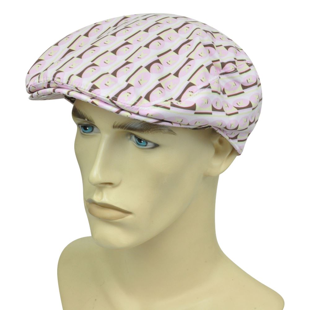 Playboy Bunny Cabbie Fitted L/XL Gatsby Newsboy Flat Pink Hat Cap Ivy Driver
