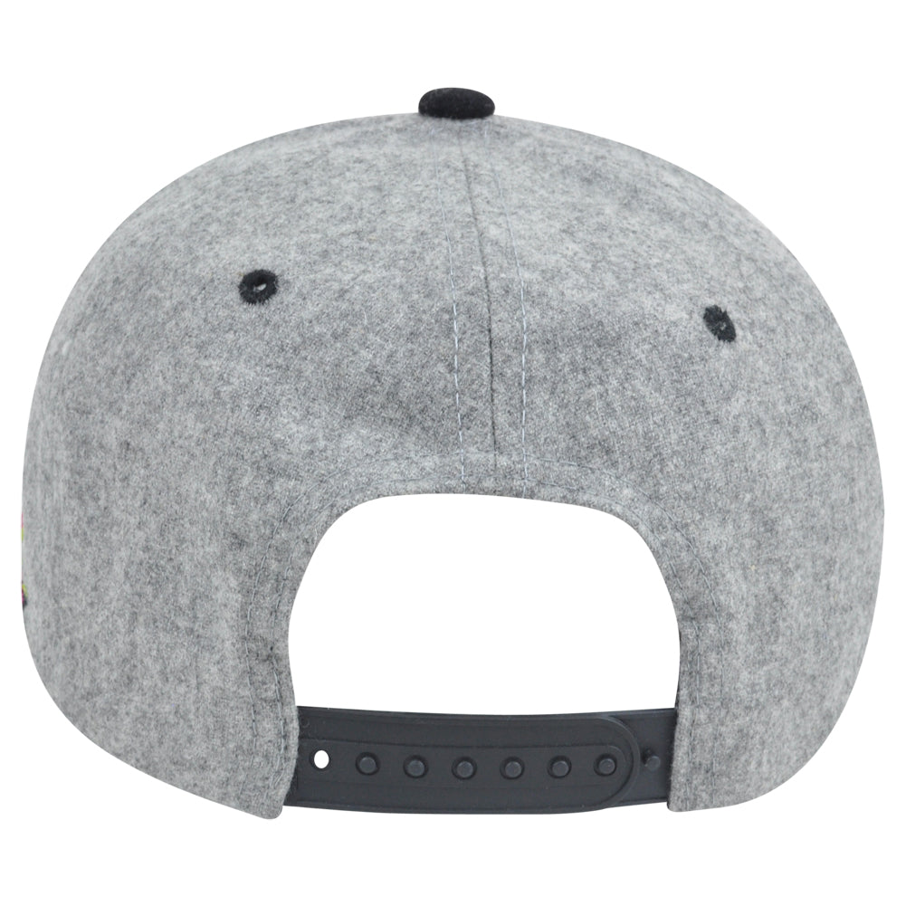 Steve Aoki DJ Snapback Flat Bill Dim Mark Wool House Techno Hat Cap EDM Grey