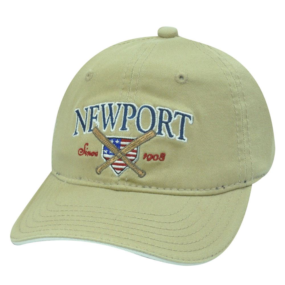 NEWPORT RHODE ISLAND YOUTH KIDS KHAKI HAT TAN CAP LG