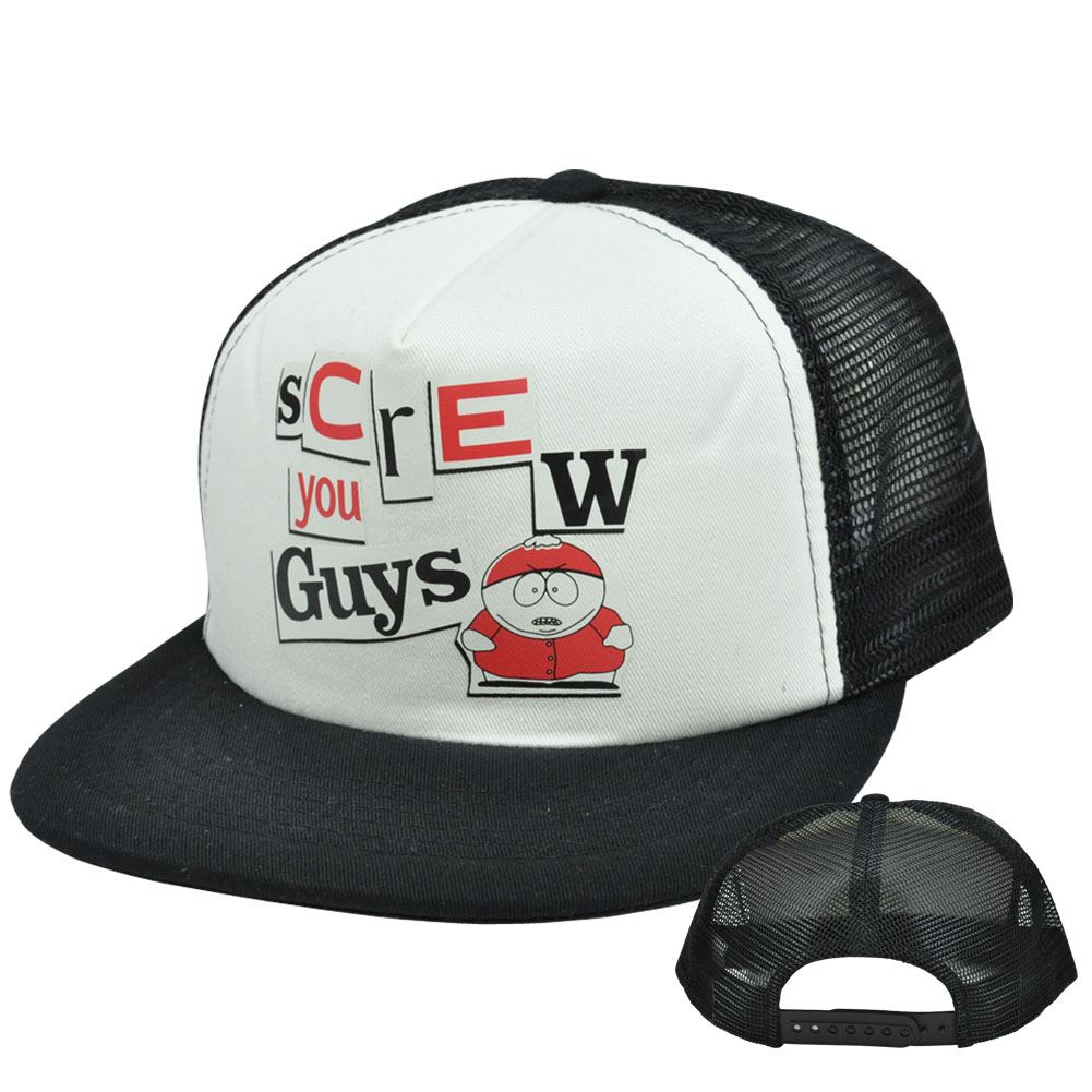 Comedy Central South Park Eric Cartman Screw You Guys Flat Trucker Snapback Hat