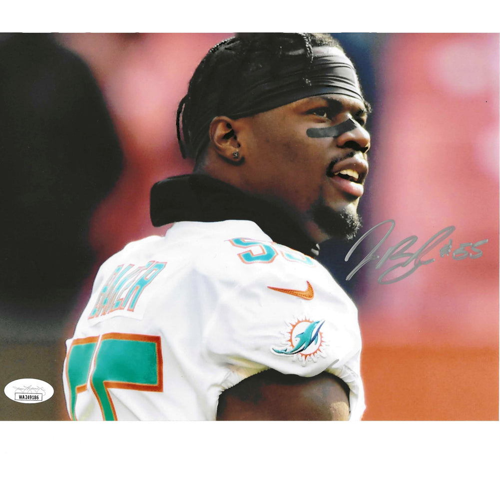 NFL Miami Dolphins Jerome Baker #55 Autograph Signed Photograph JSA Card 8x10