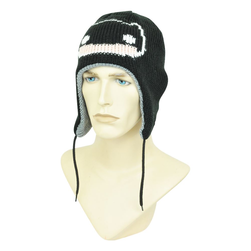 Reversible Batman Superhero Peruvian Beanie Ear Flap Knit DC Comics Crochet Hat