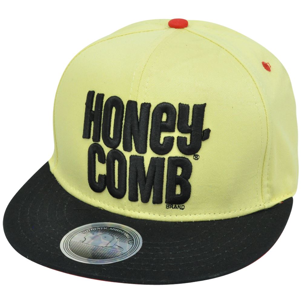 Honey Comb Post Foods Breakfast Cereal Snapback Flat Bill Novelty Brand Hat Cap