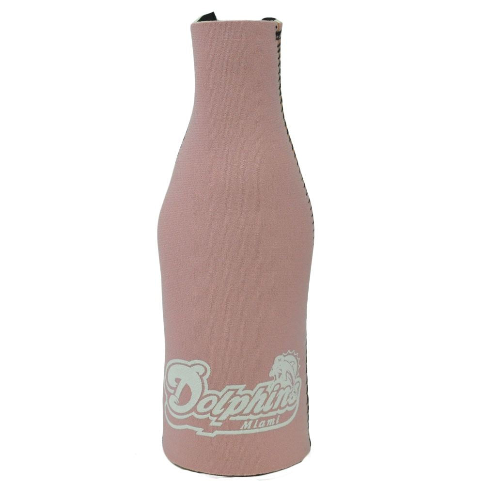 NFL Womens Zipper Coozies Bottle Drink Coolers Beer Slip Coolies Miami Dolphins