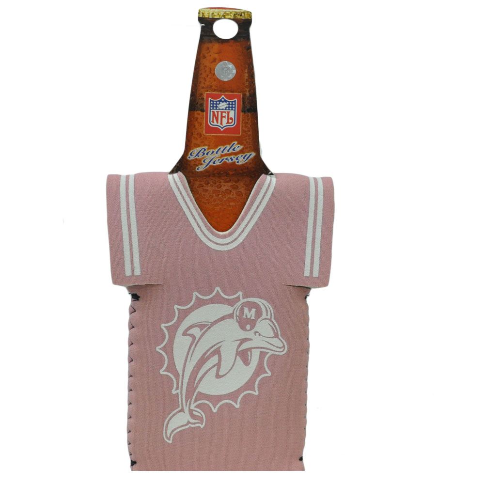 NFL Womens Miami Dolphins Jersey Novelty Coozie Bottle Beer Cooler Coolie Drink