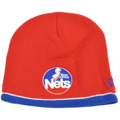 NBA New Jersey Nets New Era Red Blue Knit Beanie Cuffless