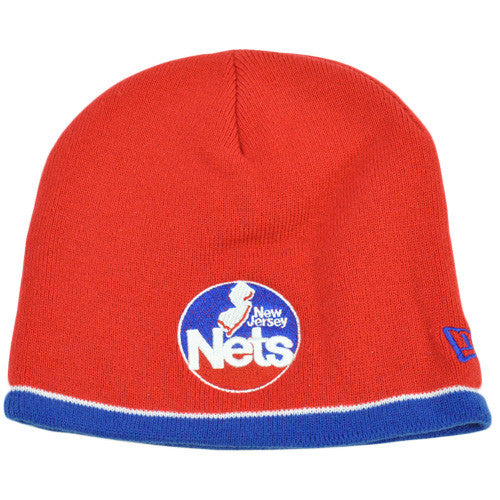 NBA New Jersey Nets New Era Red Blue Knit Beanie Cuffless