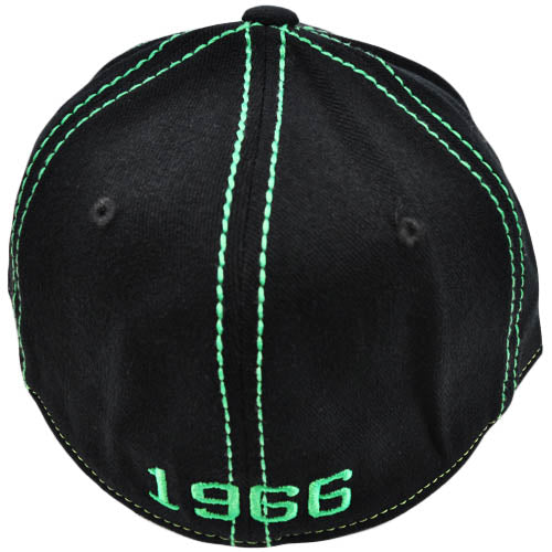 NCAA Scott Community College Top World Black Green Stitch Flex Stretch Fit Hat