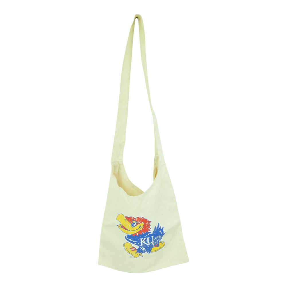 NCAA KU Kansas Jayhawks Women Ladies Distressed Logo Crossbody Handbag Purse Bag