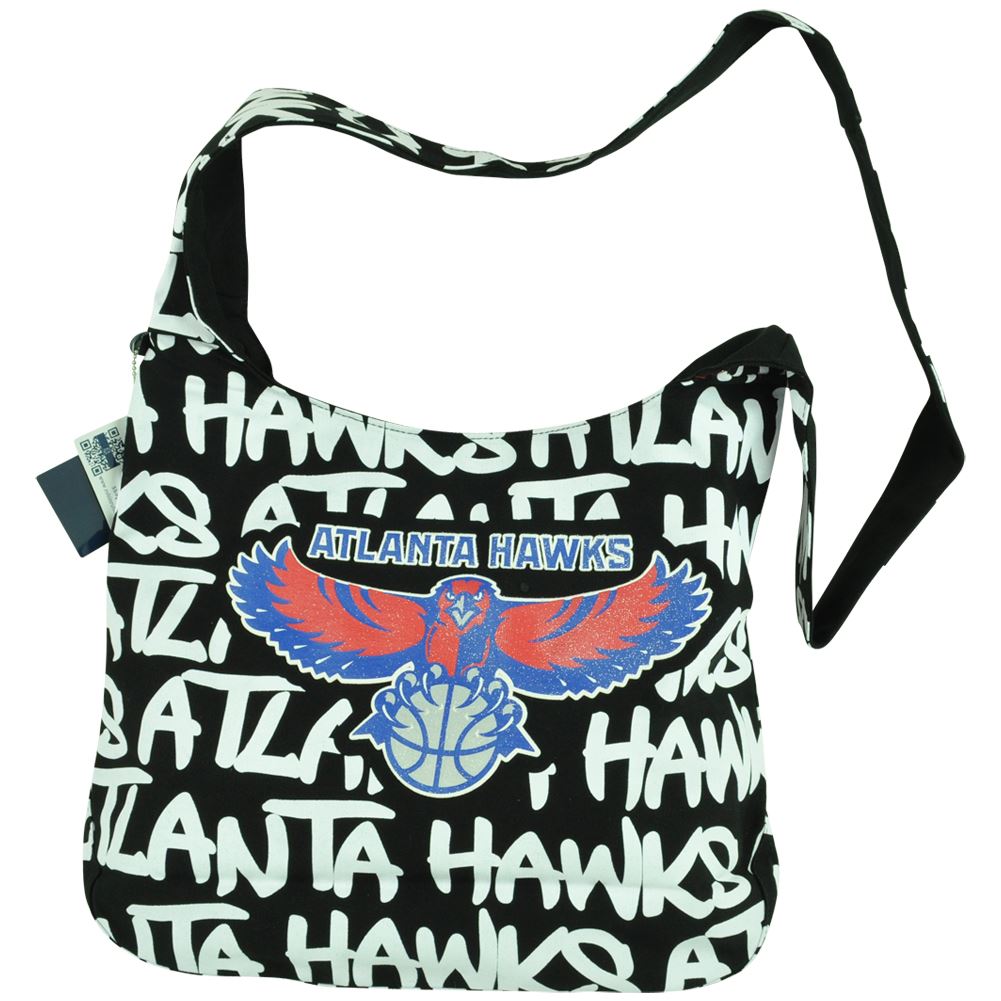 NBA Robin Ruth Atlanta Hawks Round Shoulder Hand Bag Cross Body Purse Women Blk