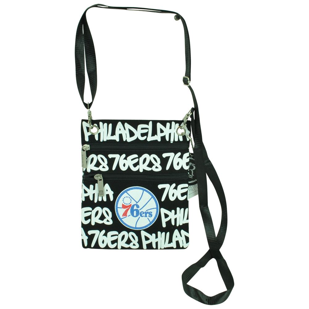 NBA Robin Ruth Philadelphia 76ers Canvas Crossbody Neck Wallet Women Ladies Bag