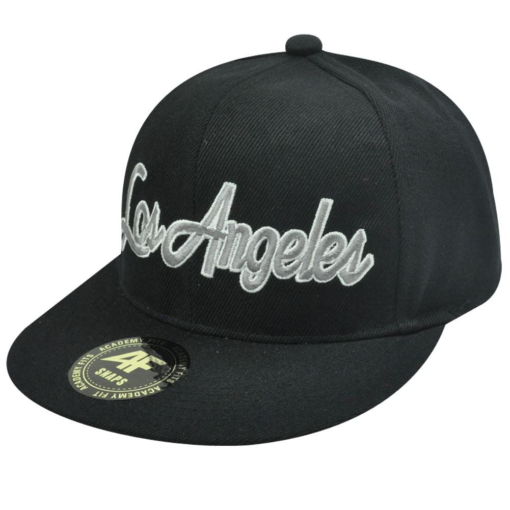 HAT CAP GORRA CHAPEU LOS ANGELES SNAPBACK ACADEMY FITS FLAT BILL BLACK GRAY SNAP