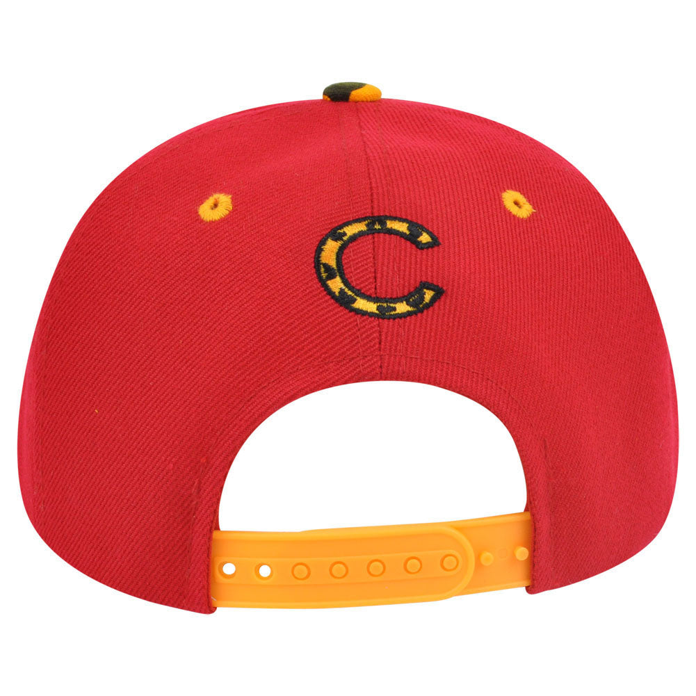 Chicago Chi Town Cheetah Spots Print Snapback Red Adjustable Flat Bill Hat Cap