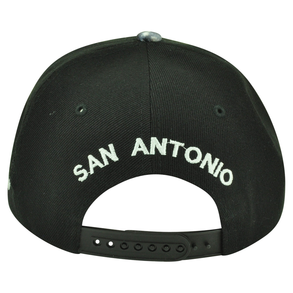 San Antonio Texas Galactic Sublimated Galaxy Flat Bill Snapback Black Hat Cap