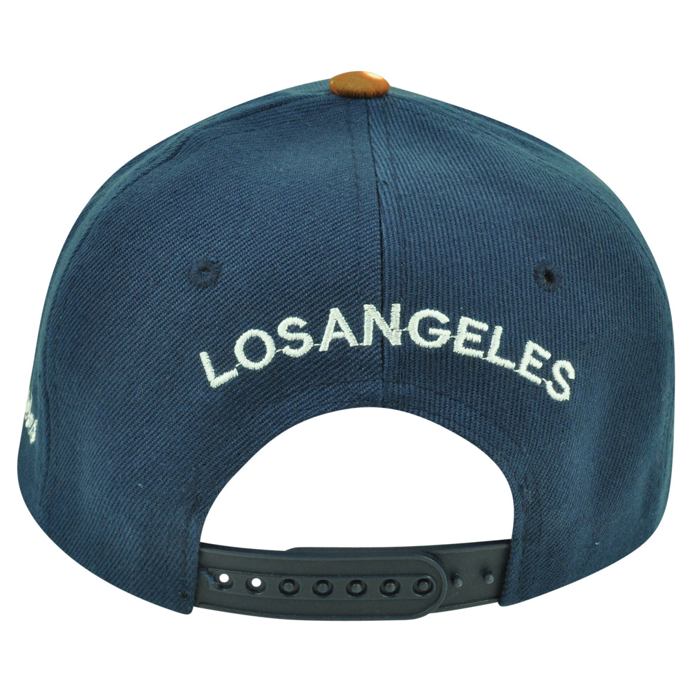 Los Angeles LA Galactic Sublimated Galaxy Flat Bill Snapback Navy Blue Hat Cap
