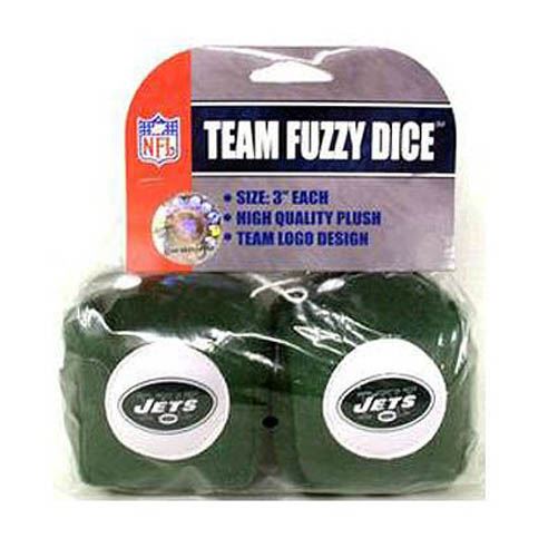 NFL NEW YORK JETS TEAM FUZZY DICE GREEN FAN ZONE NEW