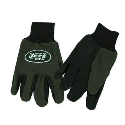 NEW YORK JETS GLOVES TWO TONE BLACK GREEN GARDEN GRIP MULTIUSE GLOVE