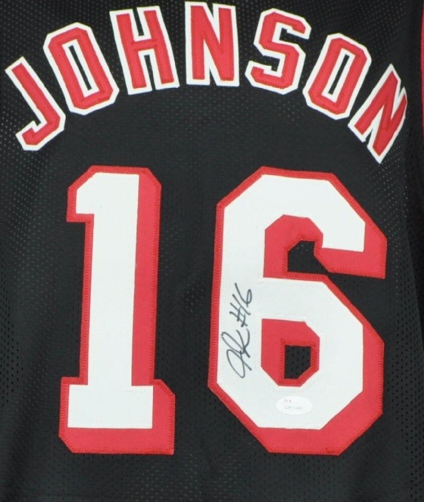 NBA Miami Heat Power Forward James Johnson 16 Signed Autographed Black Replic