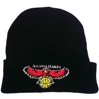 NBA Atlanta Hawks Cuff Knit Beanie Black Licensed