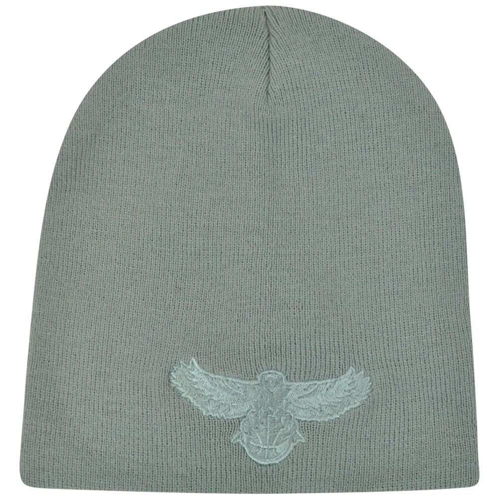 NBA Atlanta Hawks Gray Toque Knit Beanie Winter Skully Skull Hat Cuffless