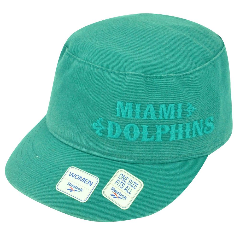 NFL Miami Dolphins Reebok Women Military Stretch Flex Fit Green Cap Hat DH1681