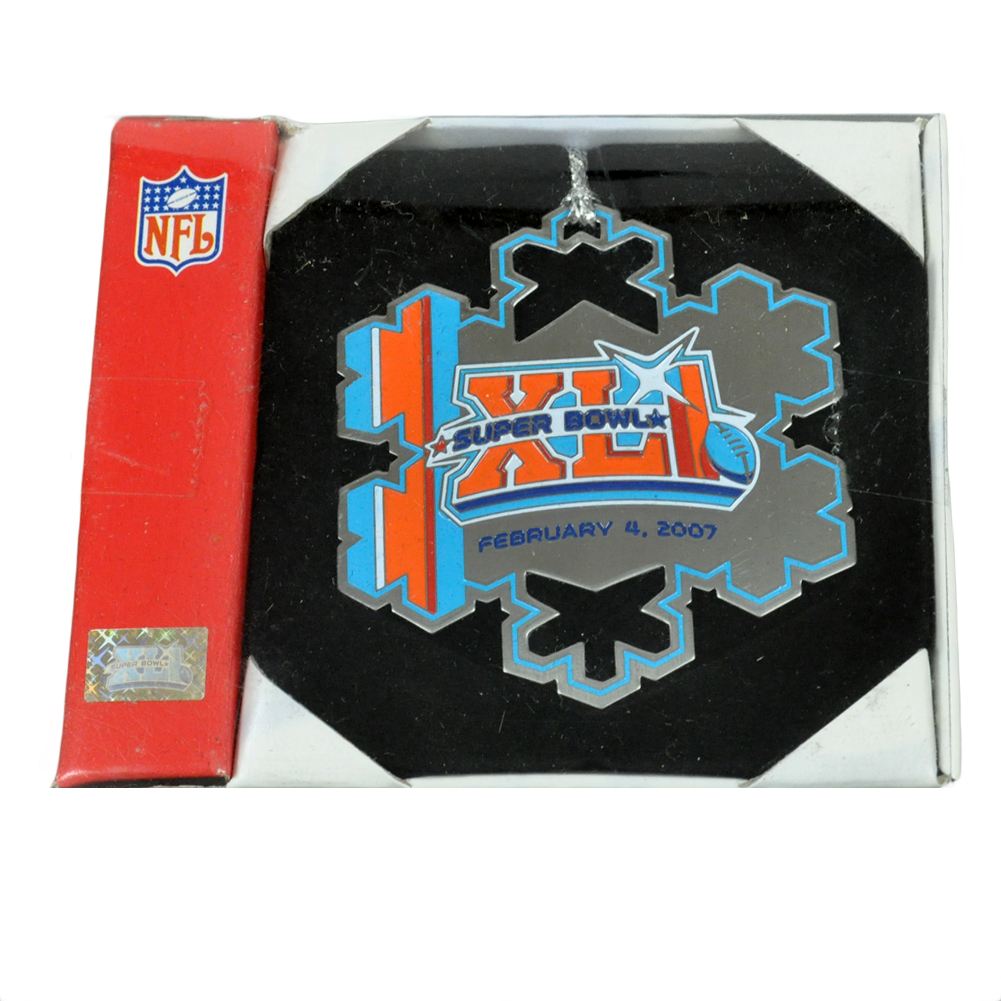 NFL Football Super Bowl XLI 41 Feb 2007 Christmas Holiday Ornament Snowflake
