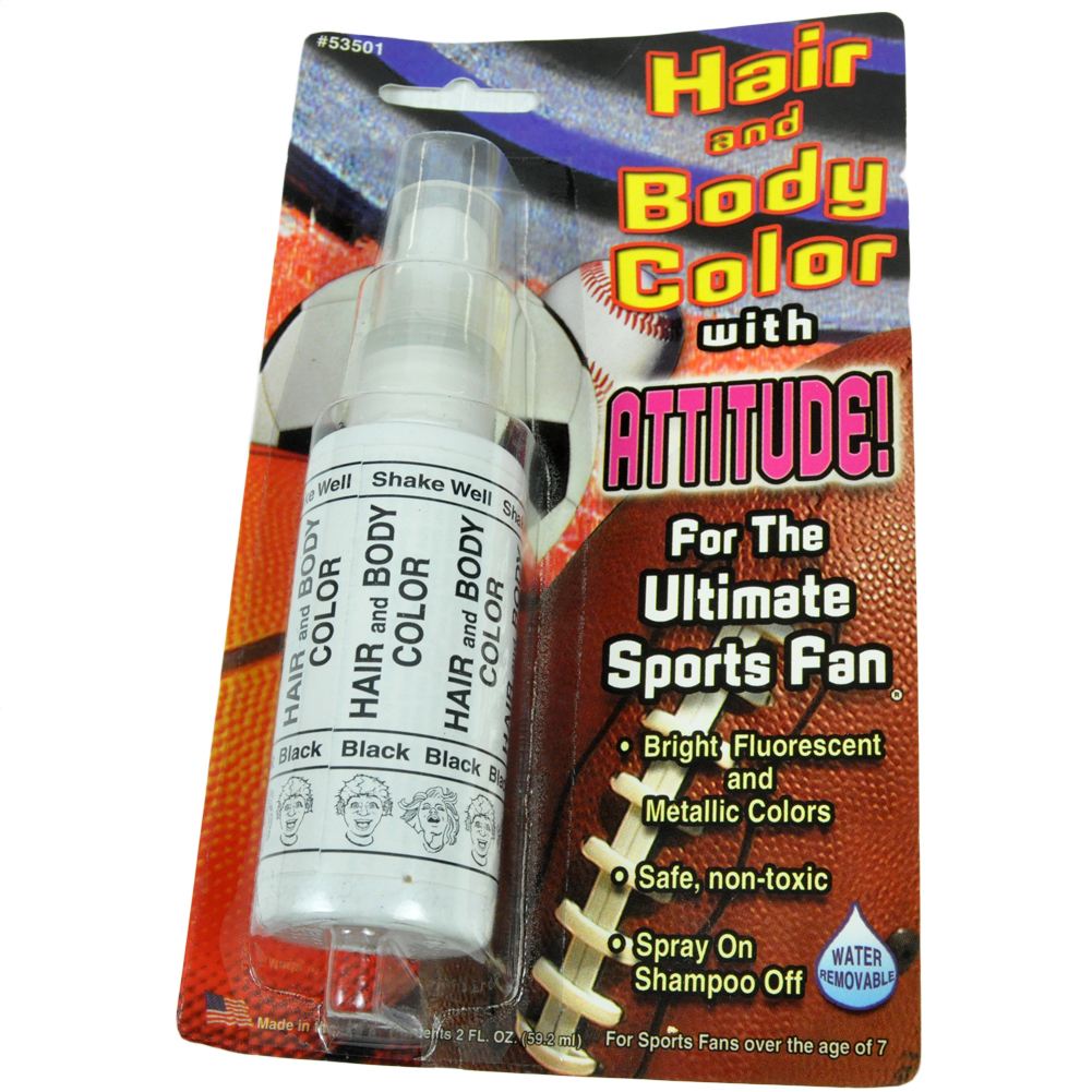 NFL NCAA Football College Game Hair Body Spray Paint Color Tailgate Halloween