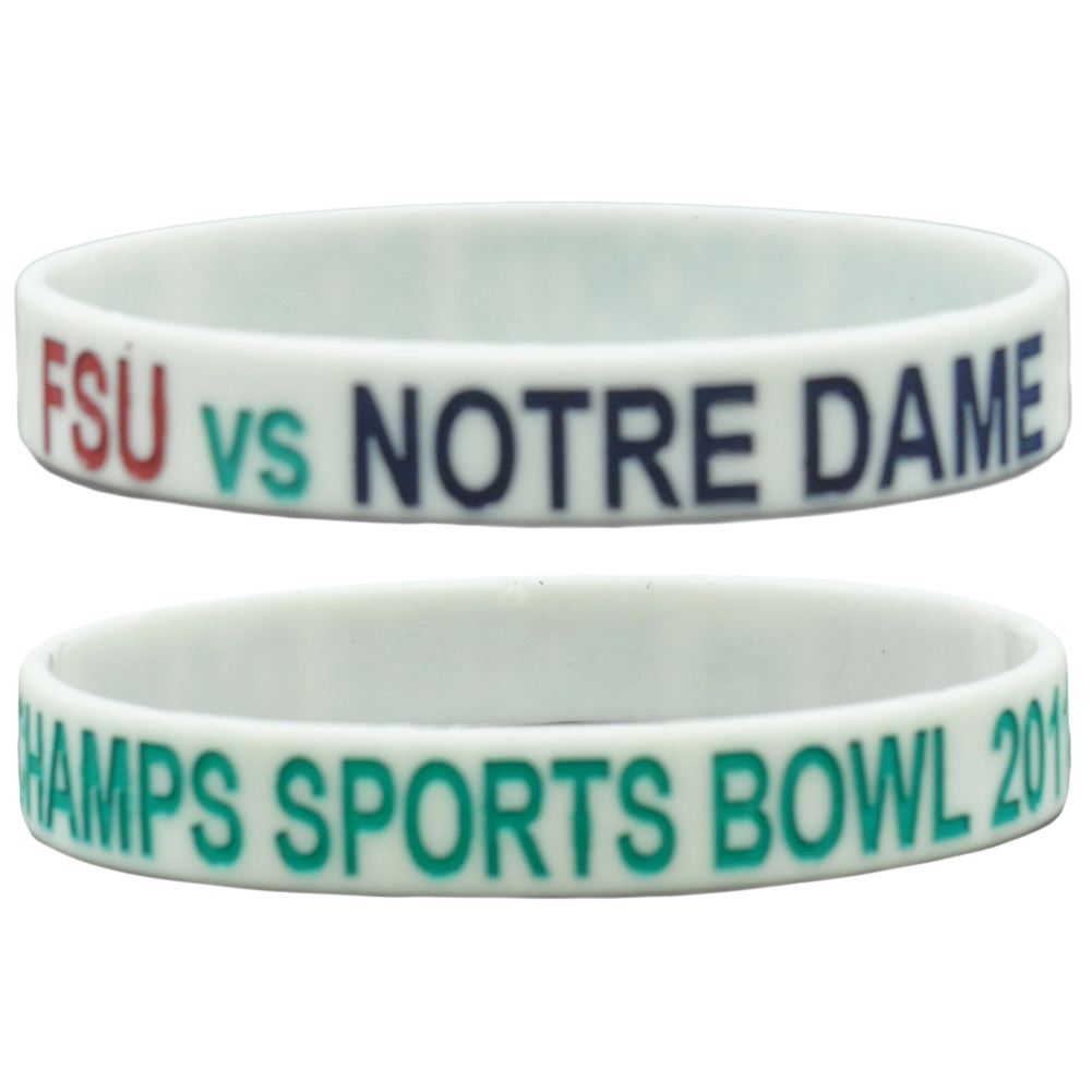 NCAA FSU Florida Seminoles VS Notre Dame 2011 Sports Bowl Champs Bracelet Band