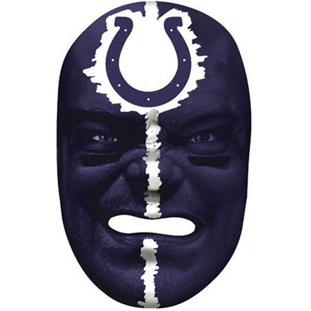 NFL Football Indianapolis Colts Fan Face Warrior Mask Logo Game Tailgate Stadium