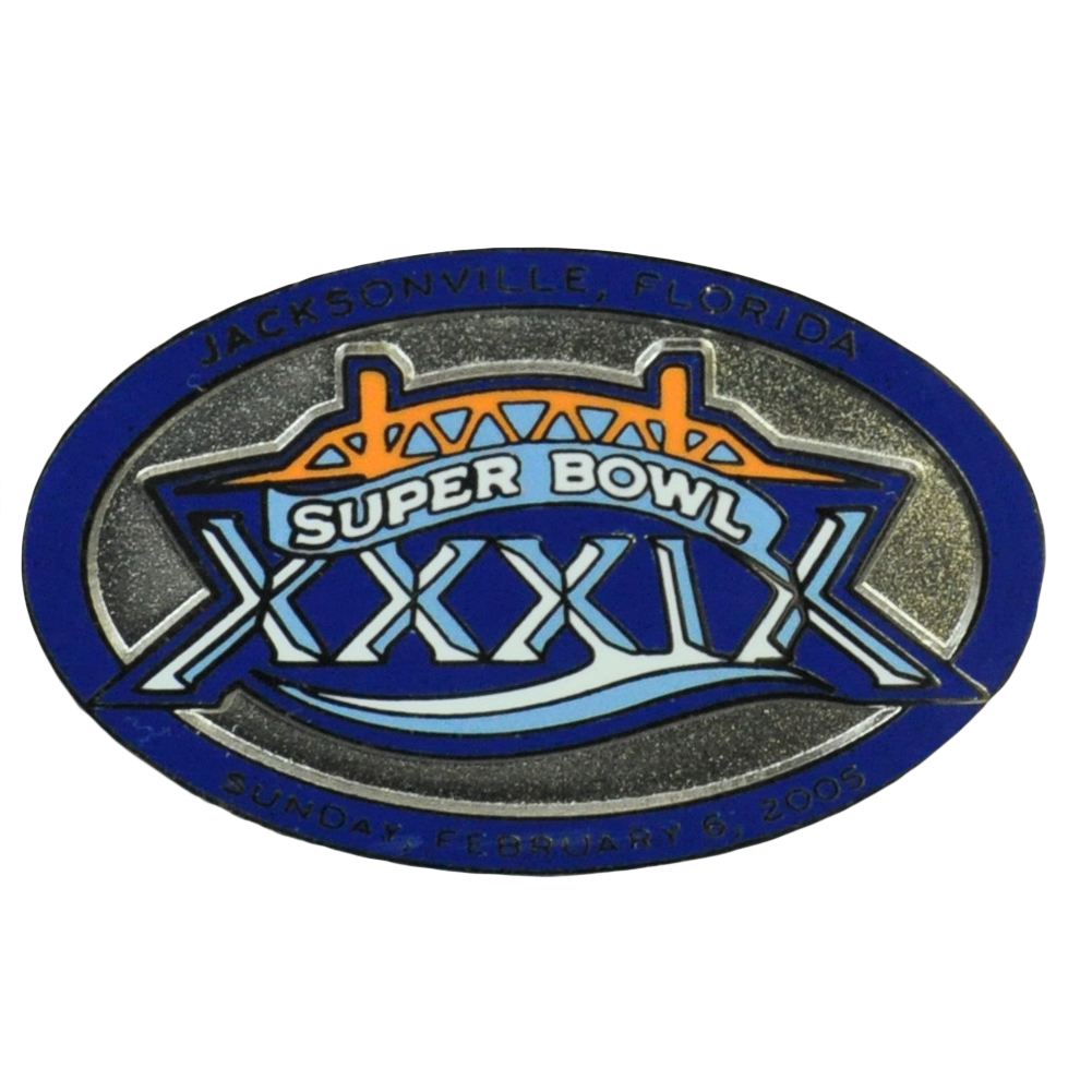 NFL Super Bowl 39 XXXIX Patriots VS Eagles 2005 Florida Metal Commemorative Pin