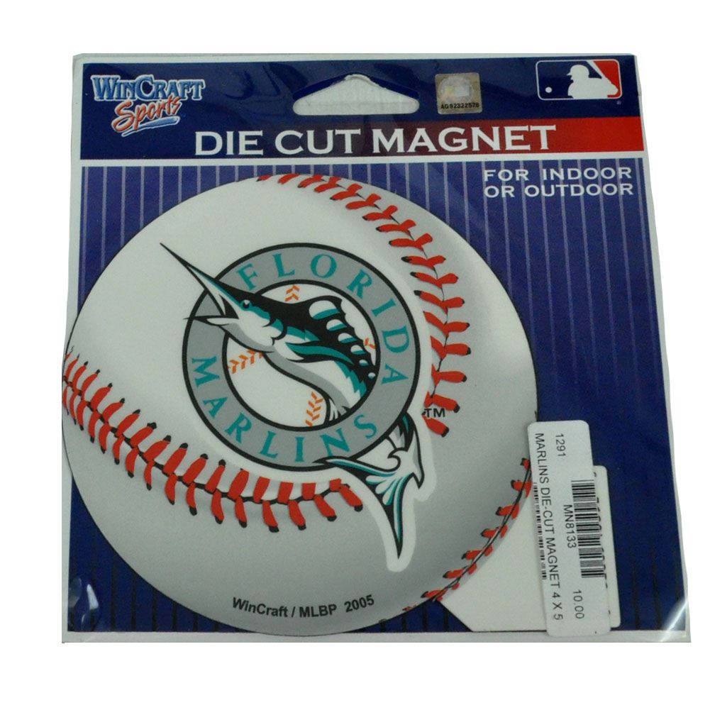 MLB Baseball Florida Marlins Logo Indoor Outdoor Fan Die Cut Magnet Licensed